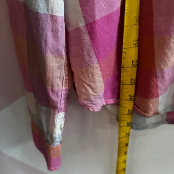 American Eagle Womens Shirt Cotton Button Down Large Plaid Y2K Academia Fall - Picture 7 of 8